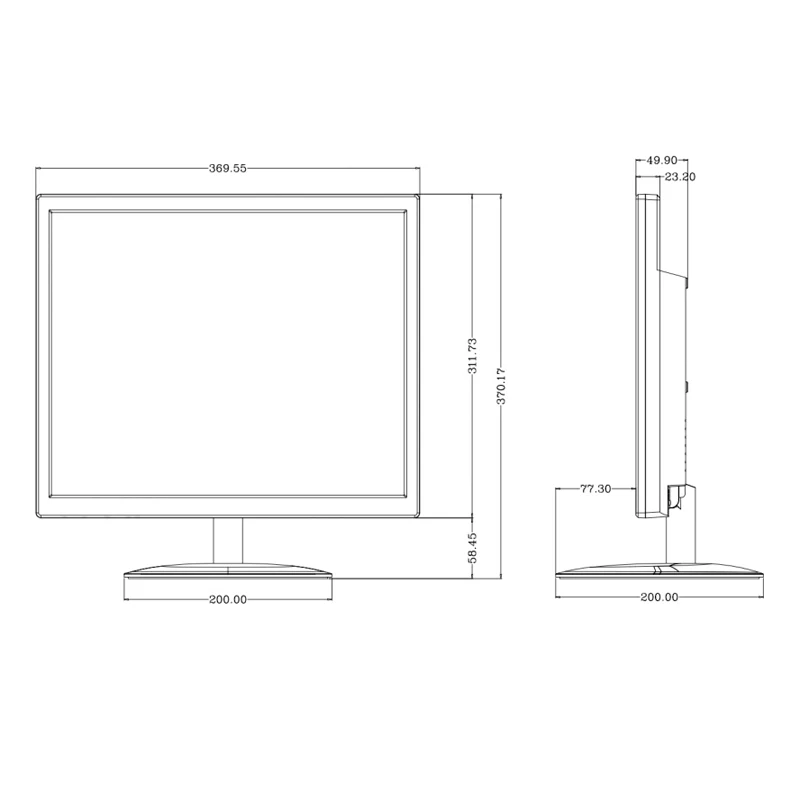 Desktop Computer 17 Inch square tft lcd screen Display Monitor