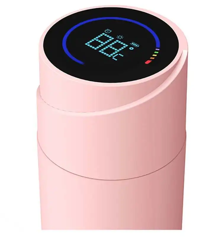 New hot sales reminder insulated double wall temperature display Self Cleaning uvc smart water bottle