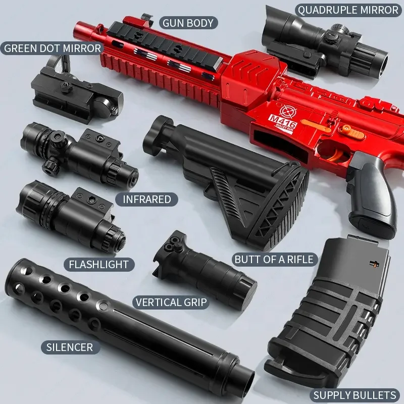 2023 Hot Selling Electric Eco-Friendly And Safe Shell Ejection Soft Bullet Toy Gun m416 Soft Bullet Gun For Kids