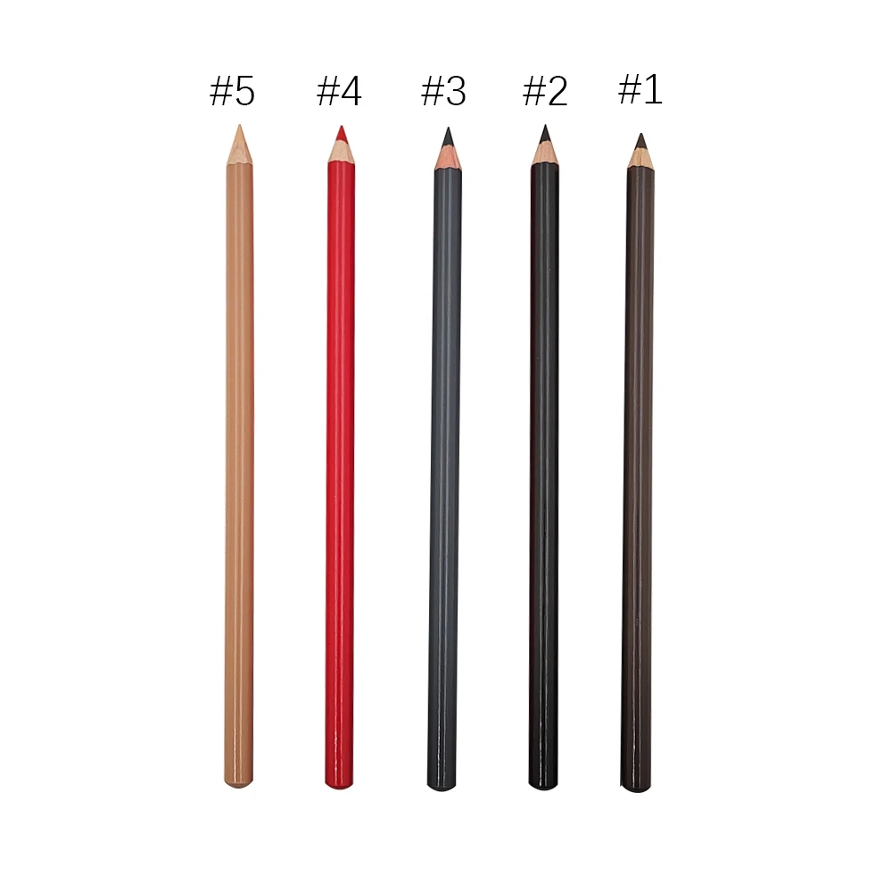 Custom Private Label Eyebrow Pencils Slim Wooden Waterproof Long-lasting  Eyebrow Pencil For Eye Brow