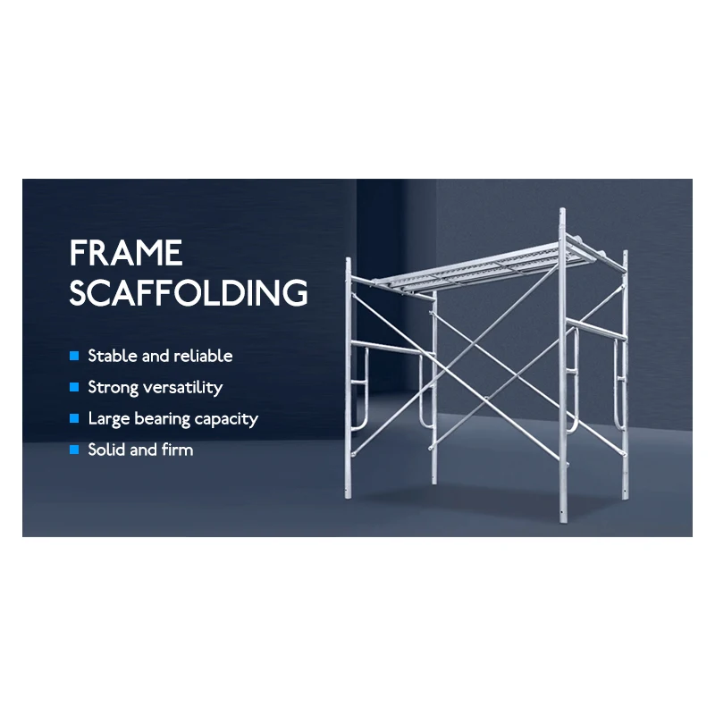 Strong durability Metal telescopic tubular steel ladder portable metal galvanized q235 h frame scaffolding  for construction
