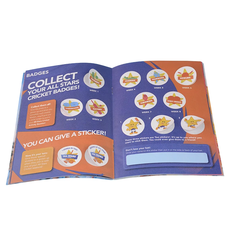 Hot sale competitive price kids road atlas books creative English paper back kids activity books