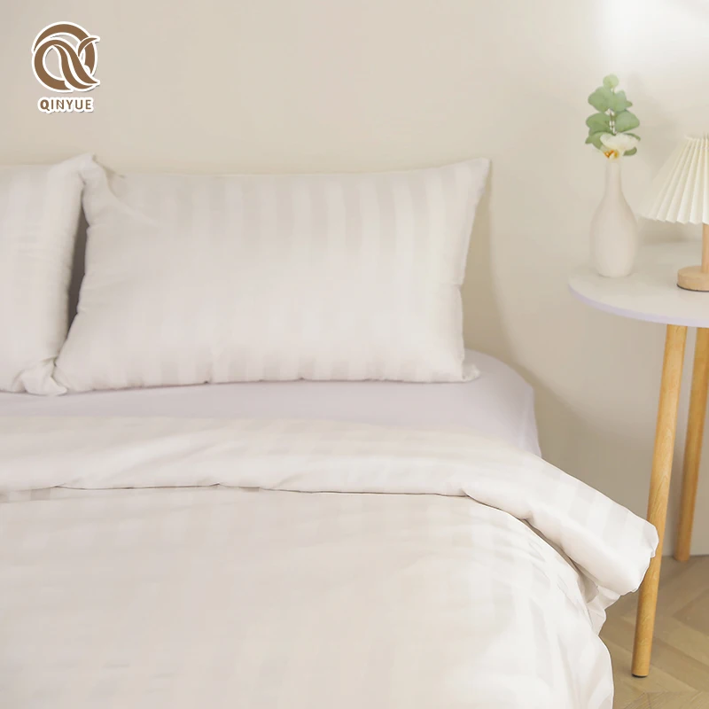 100% bamboo bedding set with OEKO-TEX Class 1 certification Eco-friendly striped style bamboo sheets for home and hotel