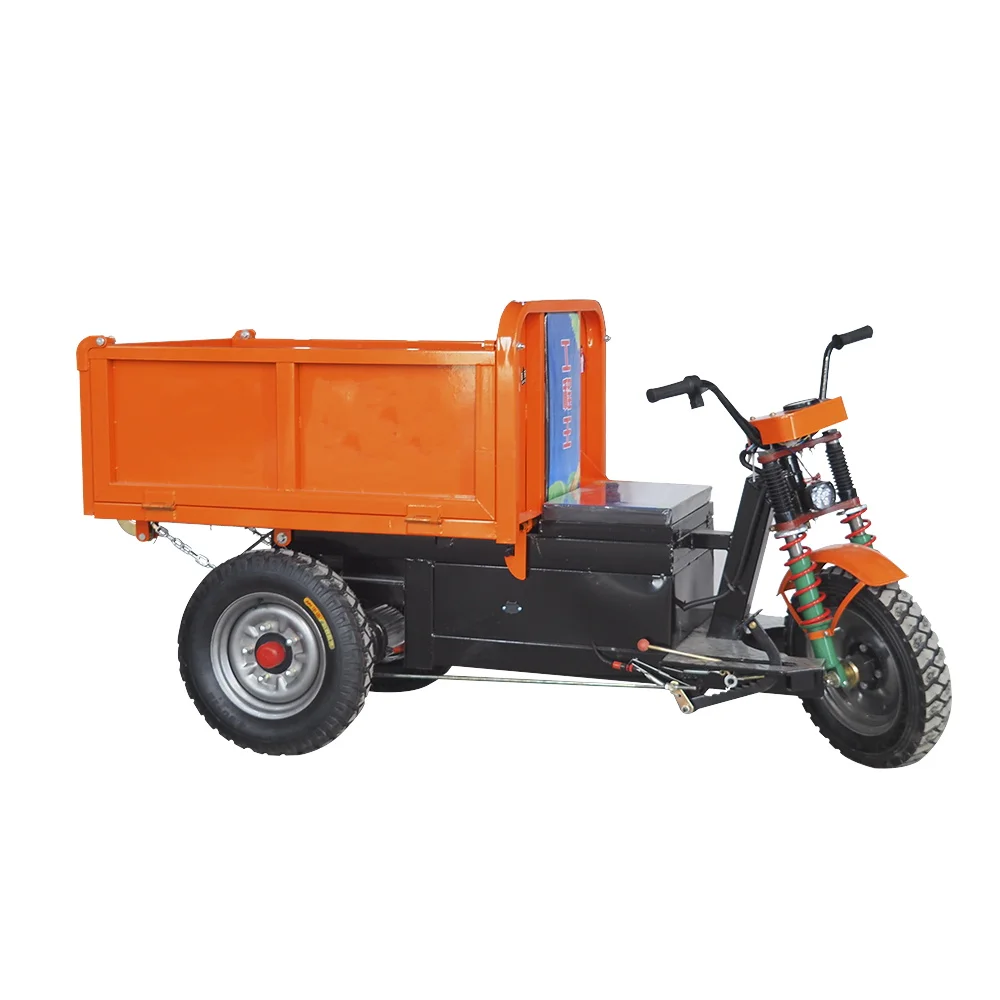 Small-scale Engineering Electric Tricycle for Construction Sites Heavy-duty Hand-push Brick Bucket Truck Car Tipper
