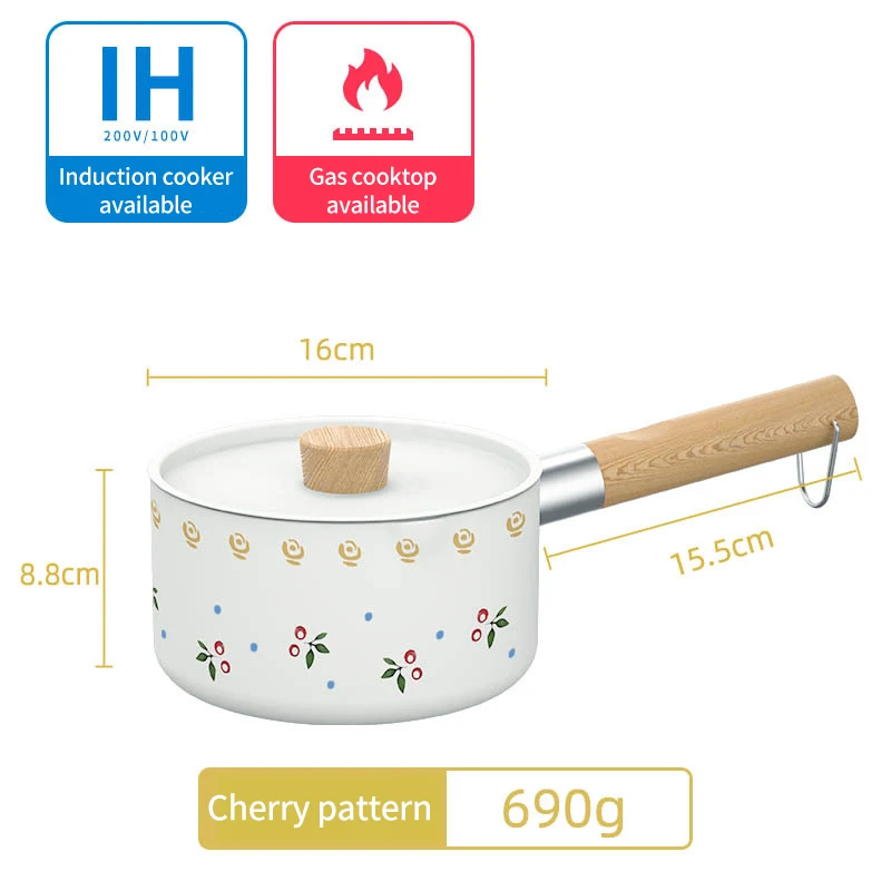 Cookware set kitchen use boiling pan marble non stick single handle aluminium Sauce Pan set