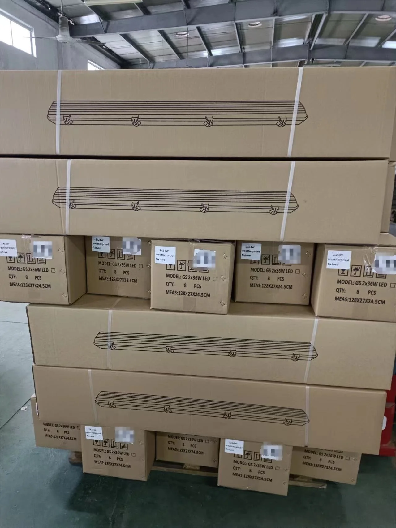 Workshop Lamp IP65 waterproof dustproof lamp full pc material G13 double tubes 2x18w led tri-proof linear batten light