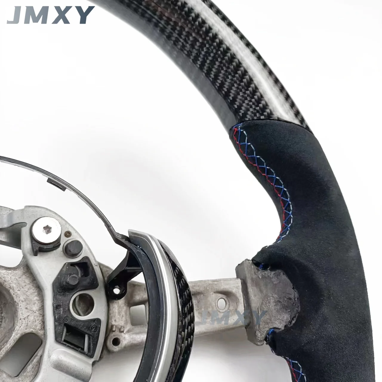 For BMW F10 F30 F15 customized new flat-bottomed sports carbon fiber car steering wheel