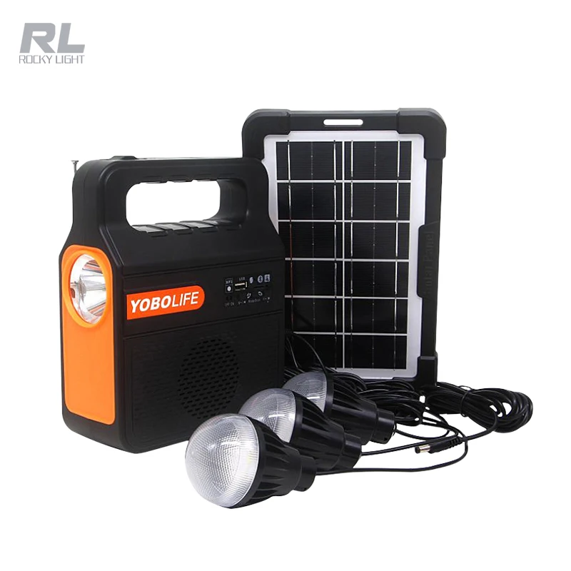 Solar portable emergency radio lamp