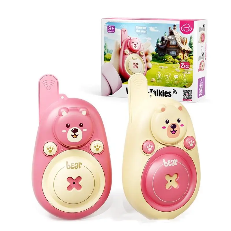 Children Cartoon Wireless Handheld Outdoor Toy 300M Range Walkie Talkies for kids
