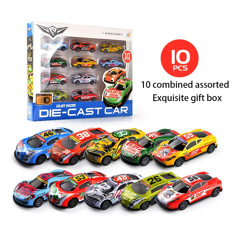 Cheapest Alloy Mini Diecast Toy Vehicles Play Game Model Hot Children Wheels Friction Toy Vehicle Car Set