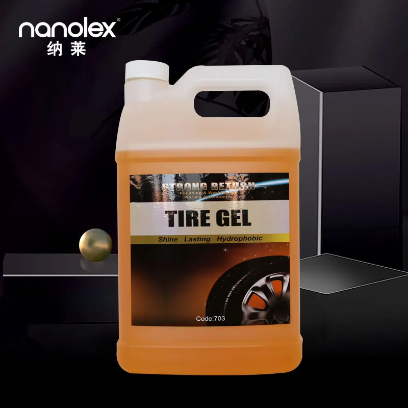Nanolex 703 car care product wholesale price polish tire wheel wax silicone tire shine spray for car wash free samples