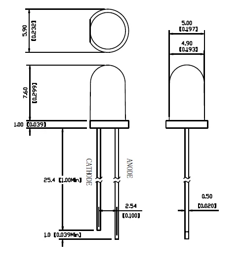 5mm led diode orange color 15 degree 30 degree led 5mm diffused free sample
