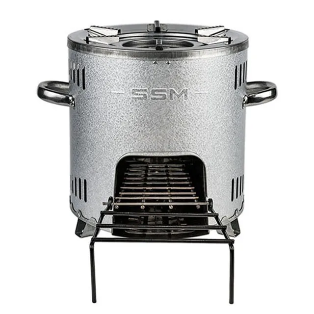 High Quality Stainless Steel Firewood Burning Cooking Stove