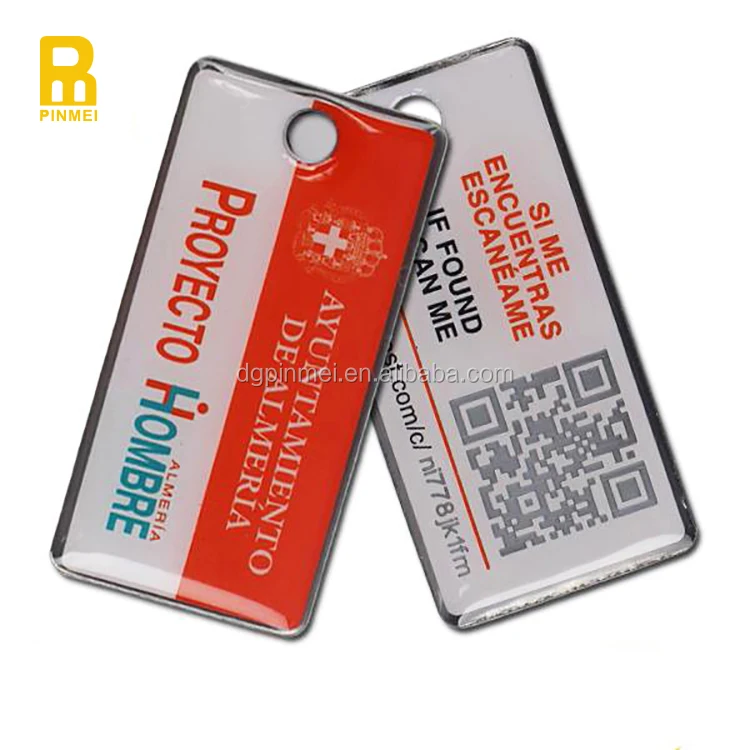 Plastic type acrylic hotel key tags / room number key chain