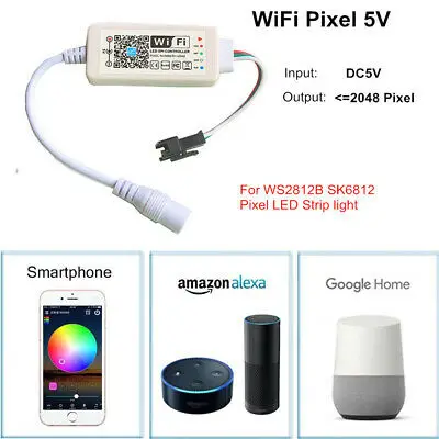 Контроллер magic home wifi spi для WS2812B sk6812 ws2813 sk9822 APA102 Светодиодная лента dream color 5 в постоянного тока