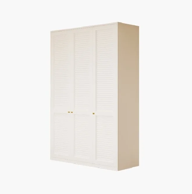 Modular style 3 door steel wardrobe metal almirah storage cabinet clothing cupboard free standing apartment living room closet