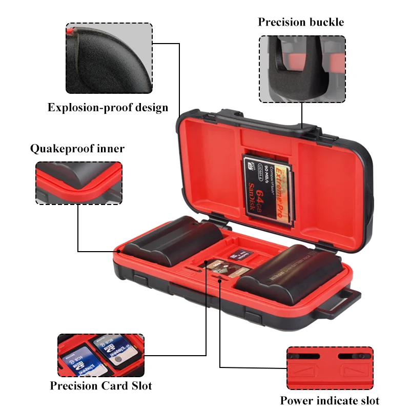 plastic memory card case holder for battery xqd sd tf cf small pp  micro sd sdhc memory card