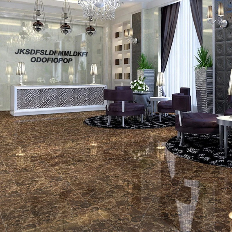 Marble Tile Polished Glazed Porcelain CLASSIC Room Modern Hotel Texture Black Interior Floor and Wall Design 600x600mm with Gold