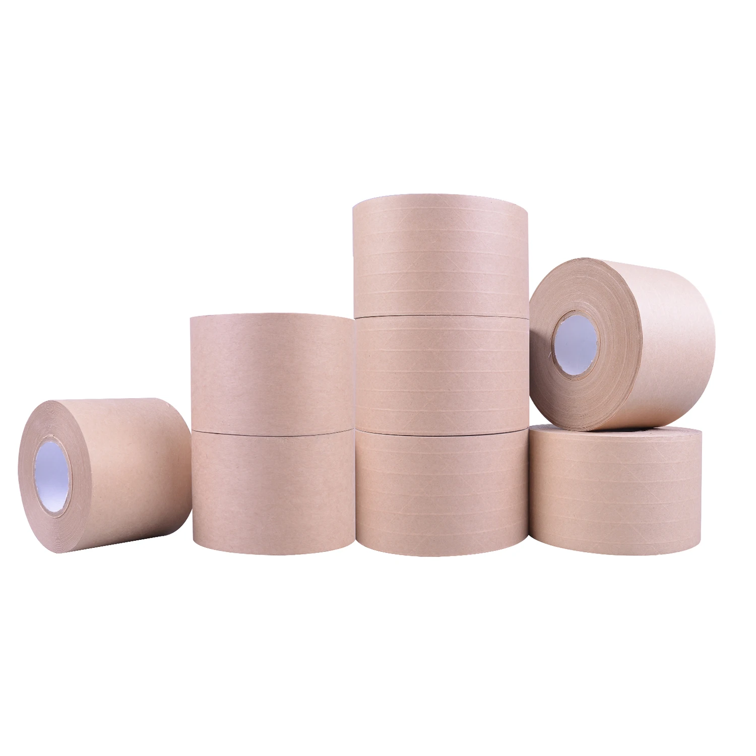 Eco Friendly Printable OEM Customized Reinforced Adhesive Water Activated Kraft Paper Tape For Packing