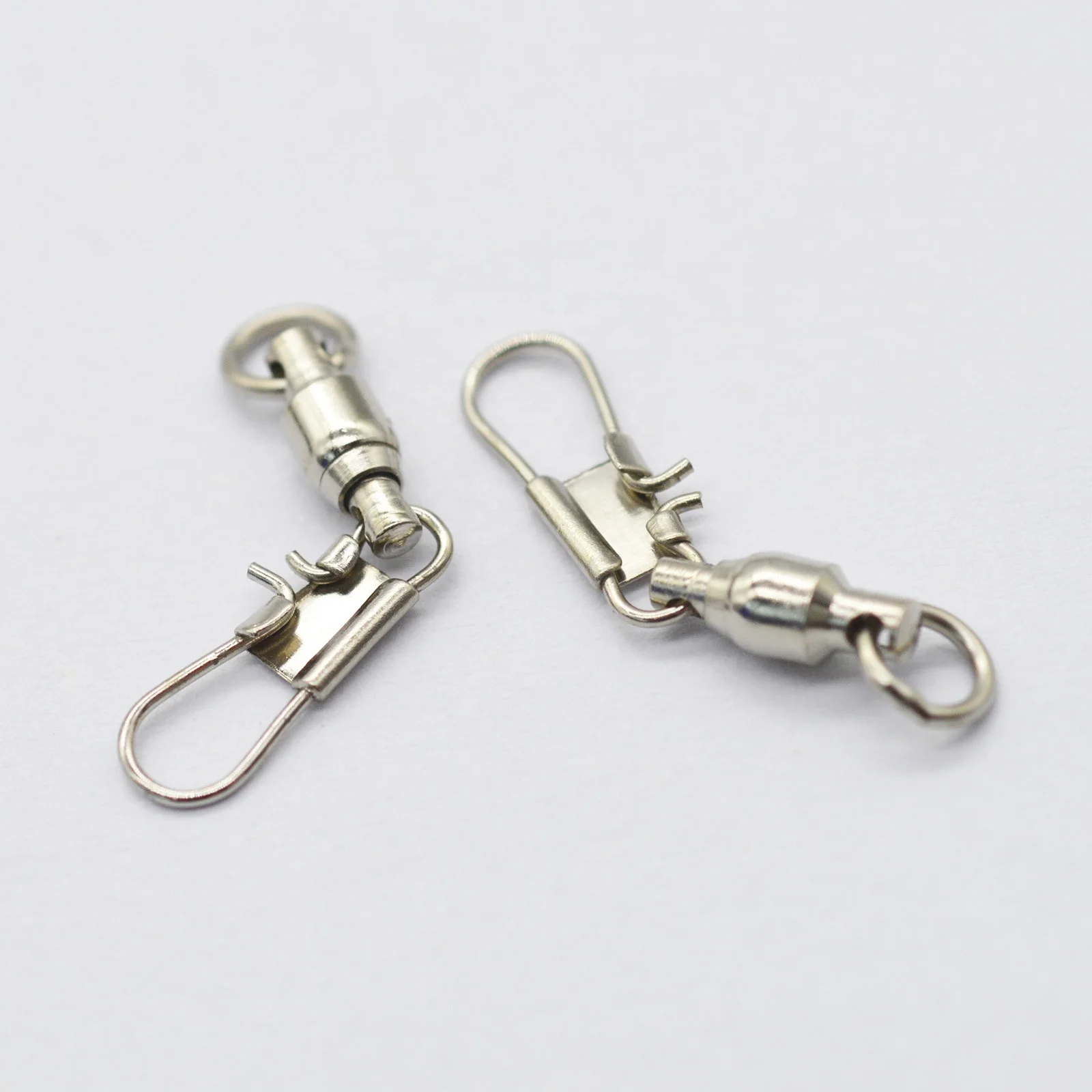 High quality Swivels fishing tackle, fishing accessories stainless steel Ball bearing swivels with interlock snap