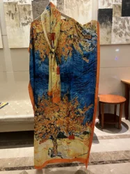 silk free size multi purpose ladies satin slip casual kaftan dress