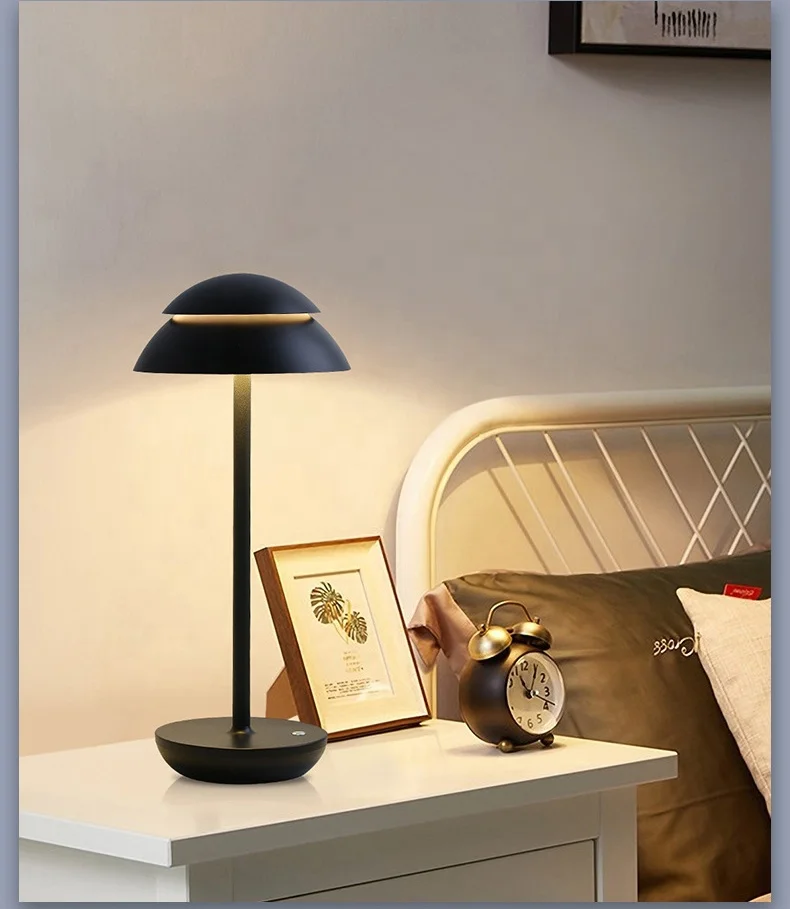 USB Charging Touch Sensor Luxury Lamps Bar Decoration Cordless Restaurant Table Lamps