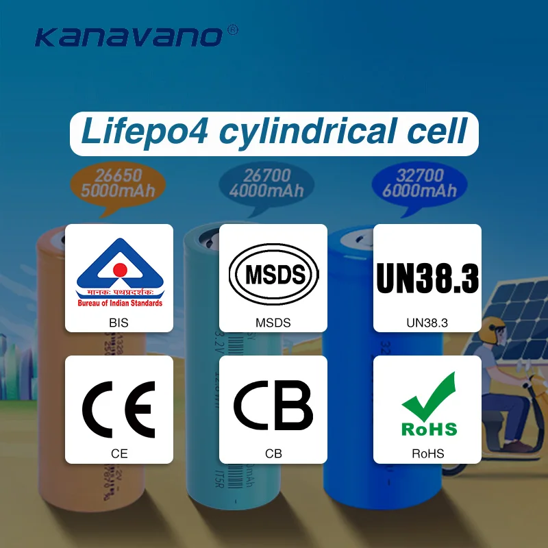 Цилиндрическая аккумуляторная батарея lifepo4 4000 мАч 26700 ячейка 3 2 В перезаряжаемая литиевая