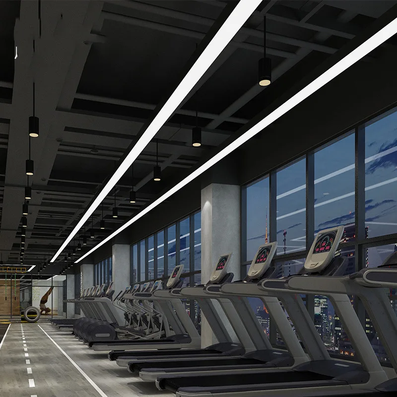 High Quality Indoor Commercial Office Hanging Linear Lamp 30W 50W 70W Led Chandelier Pendant Light for office