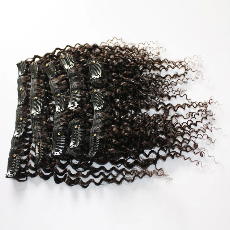 
Juancheng Ruijia Factory human hair Unprocessed Brazilian/Malaysian/Mongolian Hair Jerry kinky curly clip in hair extensions 