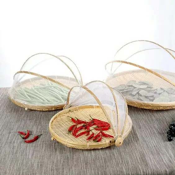 Vietnam hand woven bamboo food cover