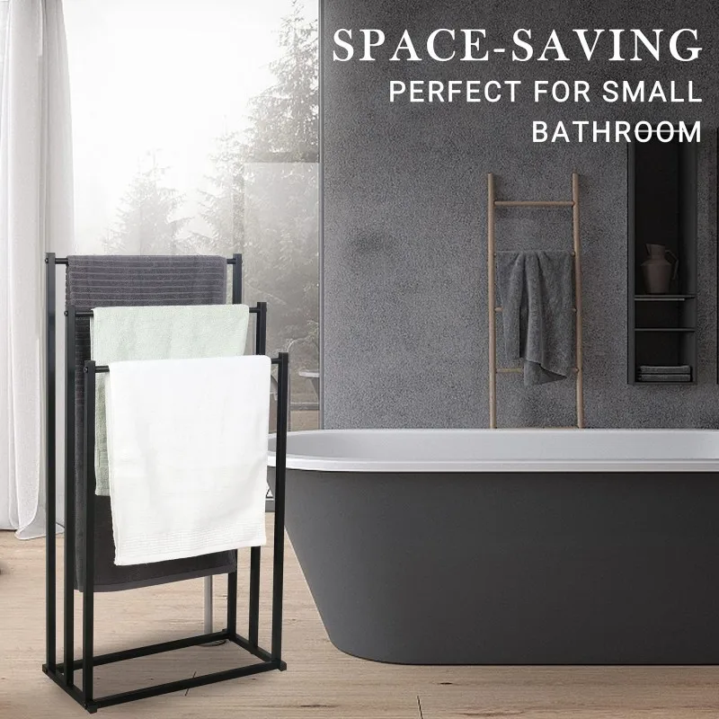 Factory New Bathroom Metal - 3-Layer Freestanding Towel Drying Rack