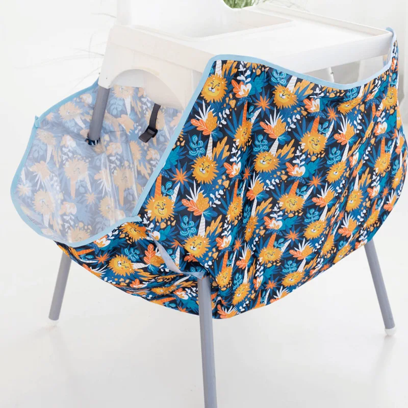 High Chair Food Catcher for Babies And Toddlers Splat Mat Under High Chair Food Bib And Mess Catcher