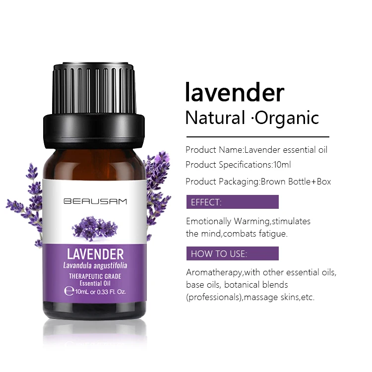 
Custom 10ml Natural Plant Aromatherapy Oil 100 % Pure Nature Body Massage Oil Lavender Essential Oil 