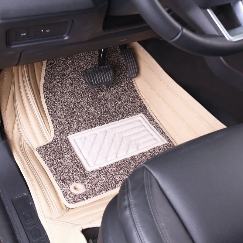 Кожаные Нескользящие легко моющиеся автомобильные коврики на заказ роскошные для пола водонепроницаемые Land rover