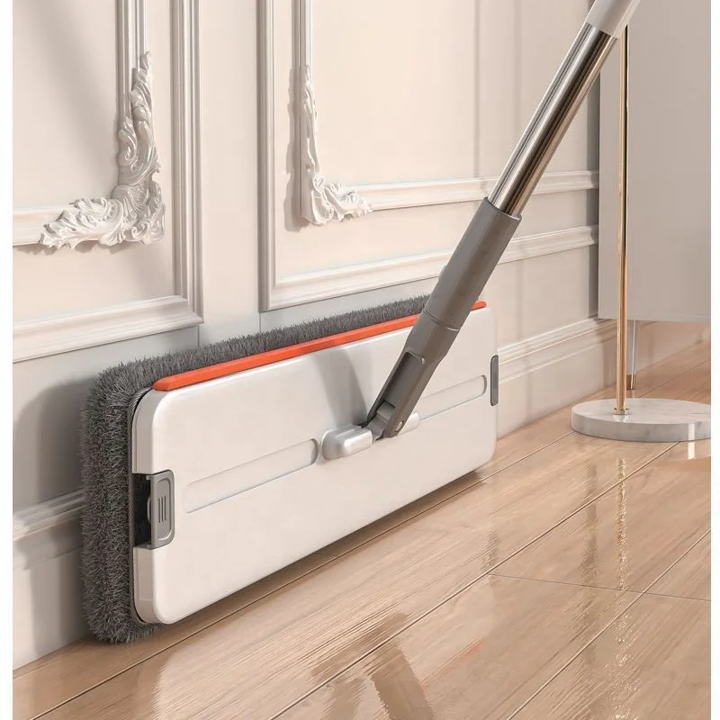 Best Selling Household Hand Free 40cm Large Thick Flat Mop Dual-use Wet And Dry Separation Flat Mop With Bucket