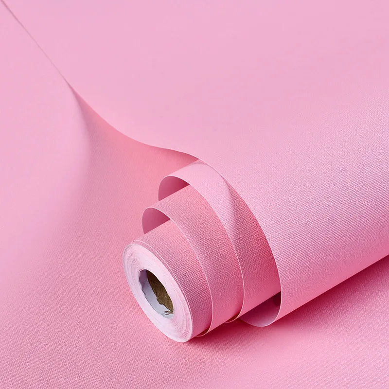 Pink 10m Roll Wall Papers Home Decor Furniture Vinyl Wallpapers Removeable Girls Room Kids Bedroom Wall Decoration Wallpapers
