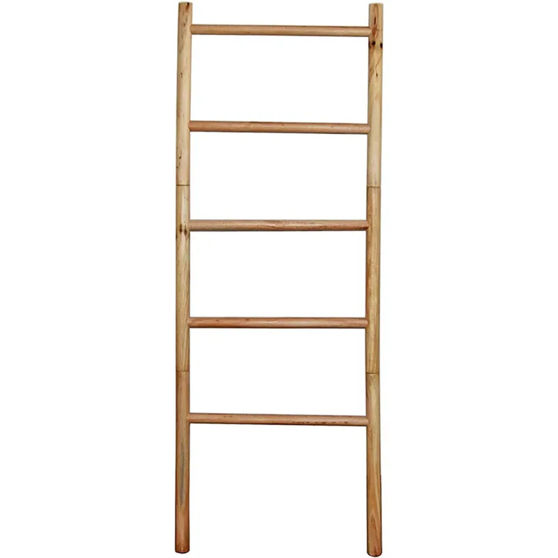 Wall Leaning Blanket Rustic Blanket Ladder Wooden Decorative  Ladder Shelf Stand Farmhouse Towels Holder Rack
