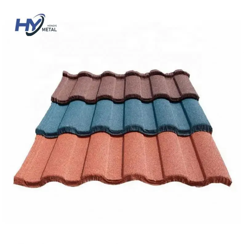 Iso9001 Aluminum Roofing Colorful Stone Coated Metal Steel Roof Tile Sheet Price