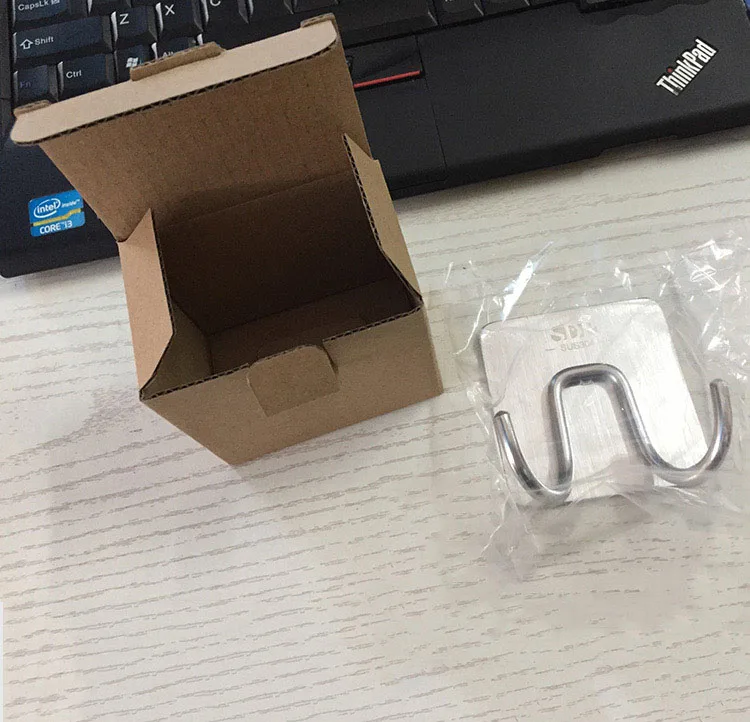 Wholesale high-quality metal clothes hook stainless steel double clothes hook living room bathroom wall coat hooks