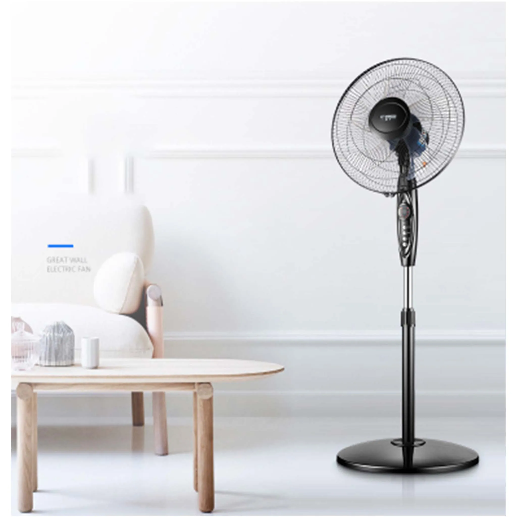 
2021 New 16 Inch Three Speed Low Noise Stand Fan with Remote Control 