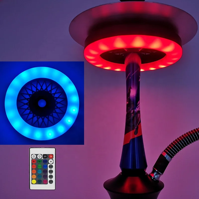 Кольцевая лампа LOMINT с круглым отверстием, цветная светодиодная RGB лампа для кальяна, ночного клуба, бара, вечеринки, курительного клуба, освещение L012