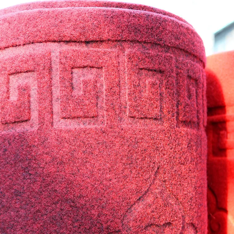 Wholesale bright red embossed carpet corridor home floor mat outdoor wedding hotel carpets