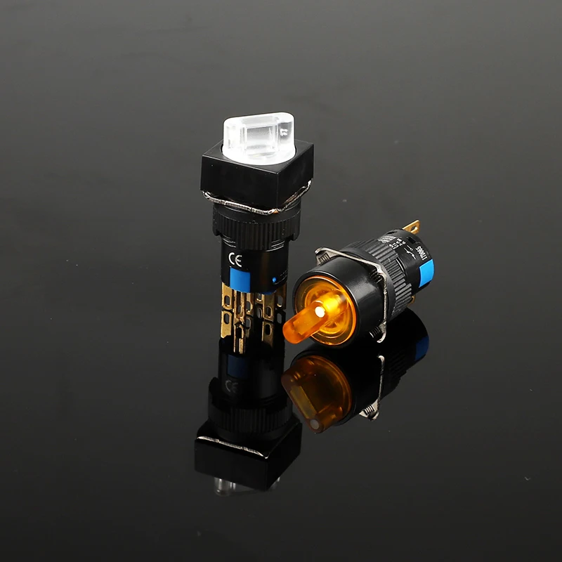 16mm Maintained 2no2nc 6pins 3 Position Selector Switch Waterproof Rotary Switch