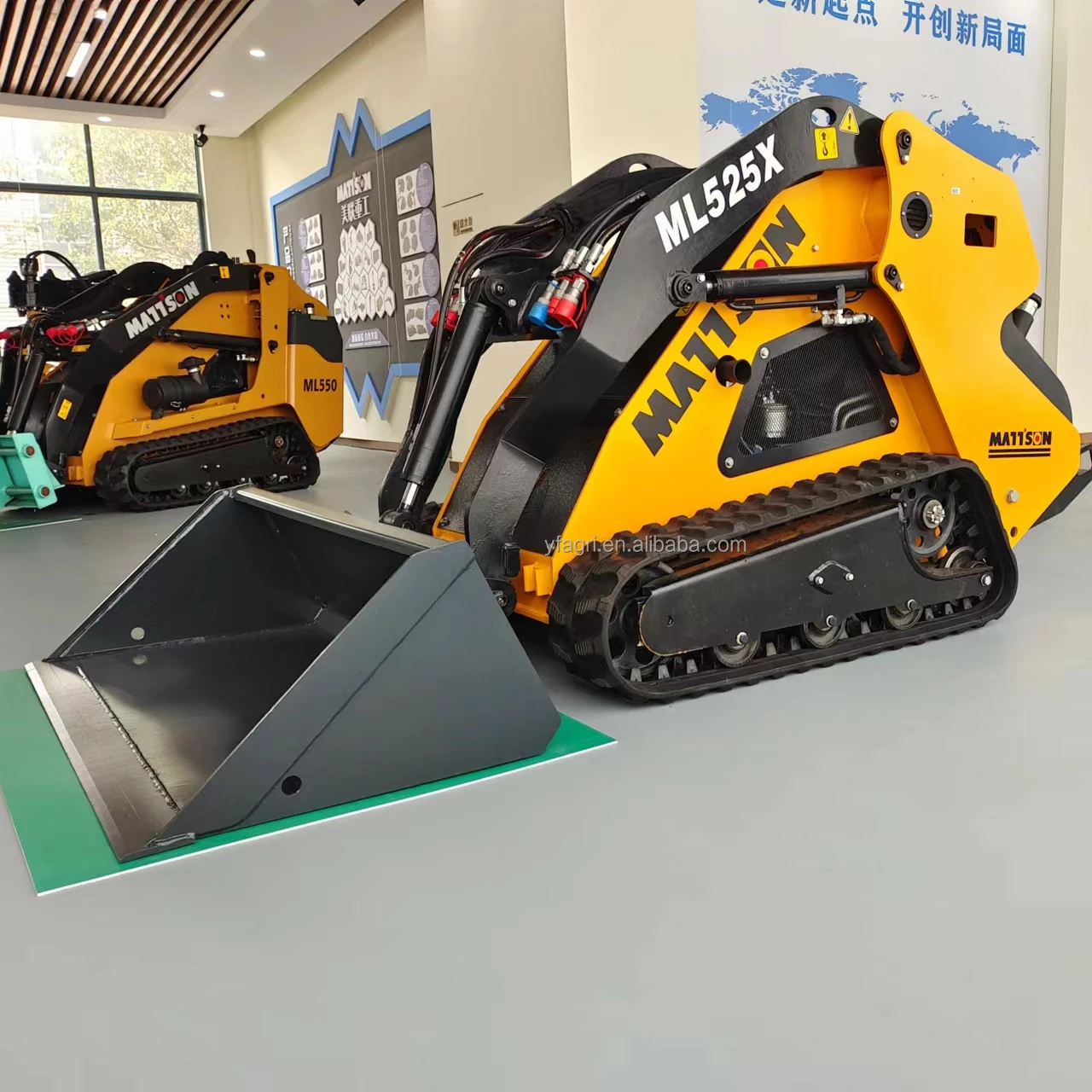 mini skid steer loader track with attachment
