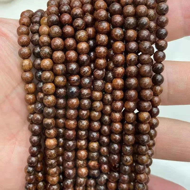 Wholesale 4/6/8/10/12mm round natural Sandalwood beads loose Rosewood beads for DIY jewelry bracelets mala necklaces making
