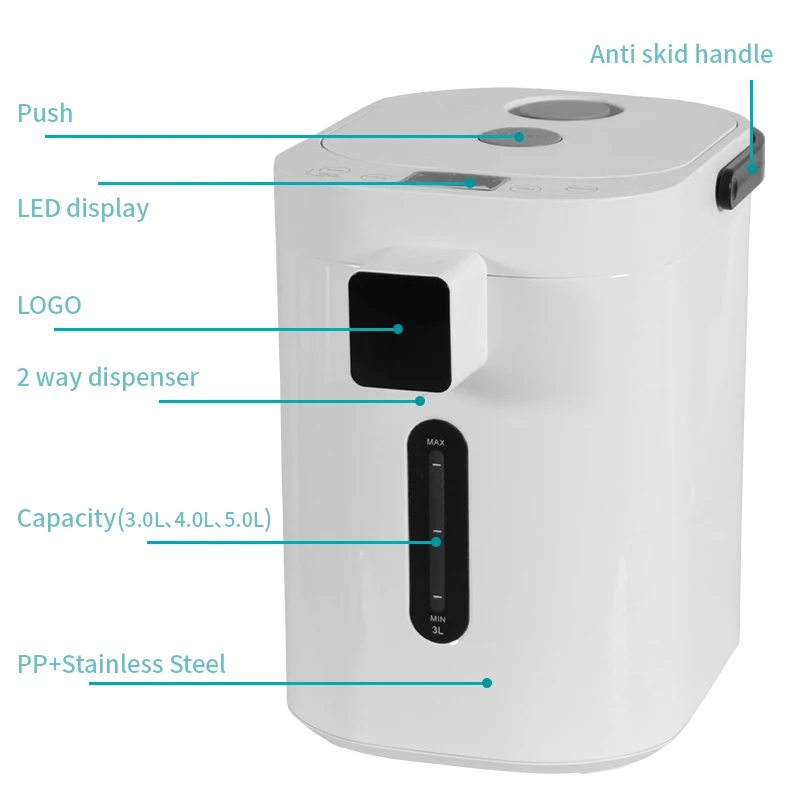 AECCN temperature control commercial household appliance water boiler electric air pot dispenser thermos