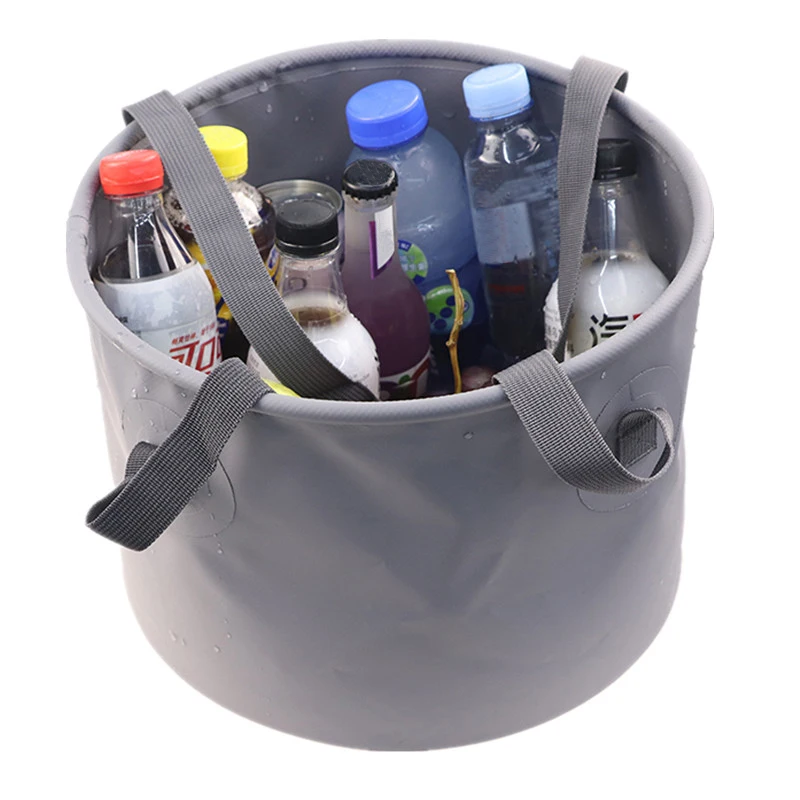 JIAYI Oem/Odm Fishing Bucket Bag Eva 500D Pvc 15L Portable Collapsible Folding Foldable Bait Fishing Bucket For Fish Camping