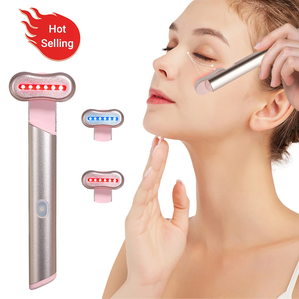 Trend Products 2024 High Frequency Anti Aging Massage Red Light Therapy Face Massage Eye Massager Facial Wand for Women