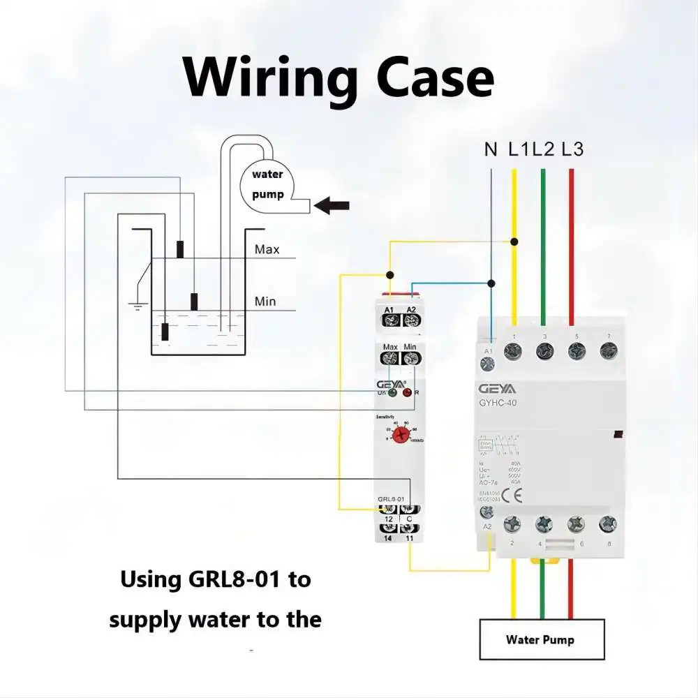 GEYA GRV8-08D M265 127V-265VAC постоянного напряжения реле контроля протектор 3 фазы