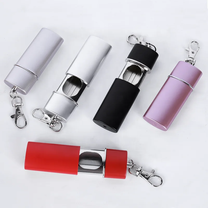 Metal ashtray portable mini key chain Carrying ashtray tray drawer box Portable ashtray key chain Outdoor cigarette wholesale